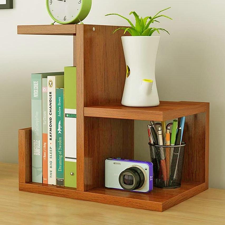 Полка книжная настольная из дерева Денсборн Охра (КПА-028104)