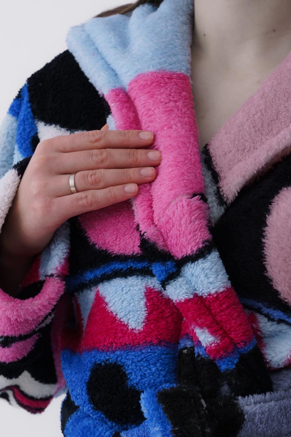 Халат жіночий UT Store Панда HT03 XL Блакитний (24524496) - фото 3