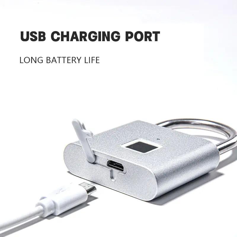 Замок розумний навісний з відбитком пальця Сріблястий - фото 4 Замок розумний навісний з відбитком пальця Сріблястий - фото 4