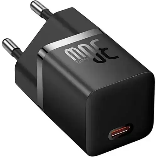 Пристрій мережевий зарядний BASEUS GaN5S Fast Charger 1Type-C EU P10162504113-00 30W Black