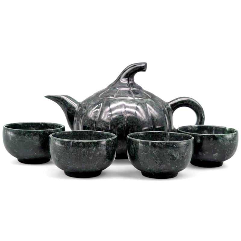 Сервиз для чая из нефрита Тыква (13-0-0128) - фото 5 Сервиз для чая из нефрита Тыква (13-0-0128) - фото 5