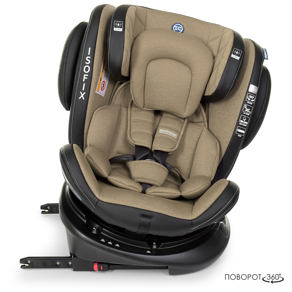 Детское автокресло El Camino Evolution 360 ME1045 з ISOFIX 0-36 кг Beige (4428868) - фото 6