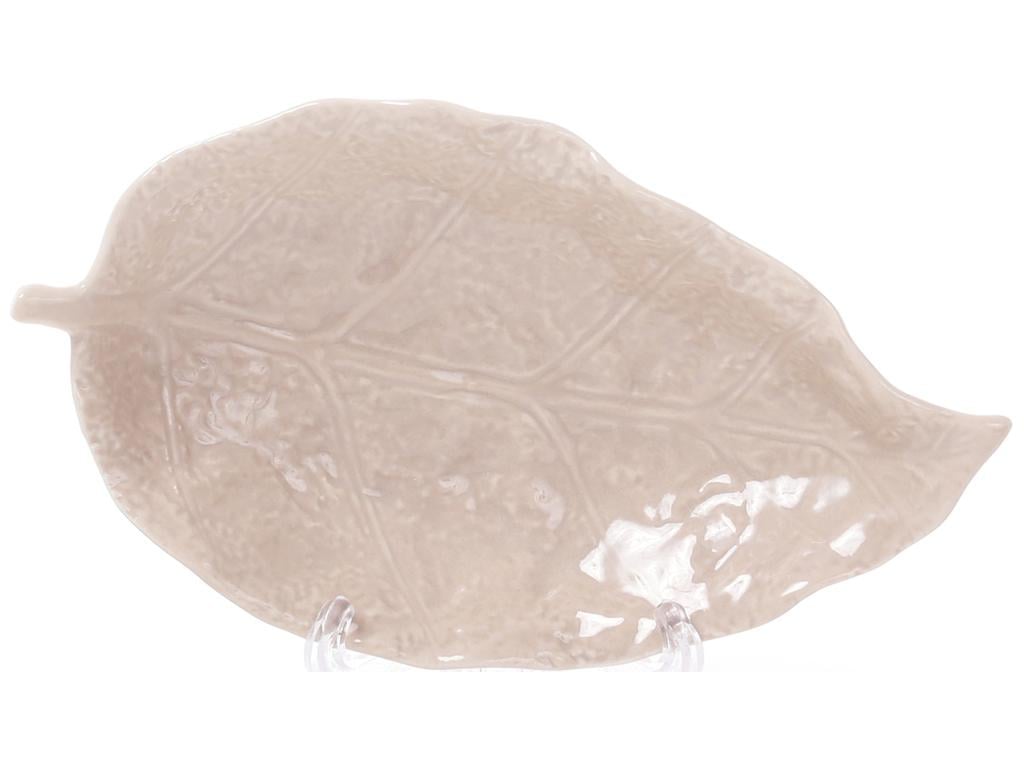 Блюдо фарфоровое Лист 17 см Бежевый (BDI-727-113) Блюдо фарфоровое Лист 17 см Бежевый (BDI-727-113)