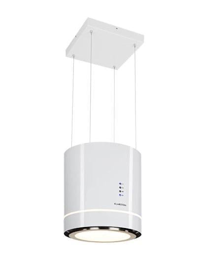 Вытяжка кухонная KLARSTEIN Tron Ambience LED островная рециркуляция d 38 см 540 м3/ч Белый (10034214)
