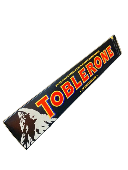 Черный швейцарский шоколад Toblerone с медово-миндальной нугой 100 г