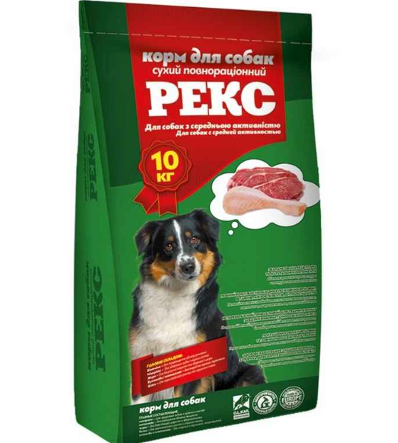 Корм для собак сухой O.L.KAR. РЭКС средней активности 10 кг (00000004679) Корм для собак сухой O.L.KAR. РЭКС средней активности 10 кг (00000004679)