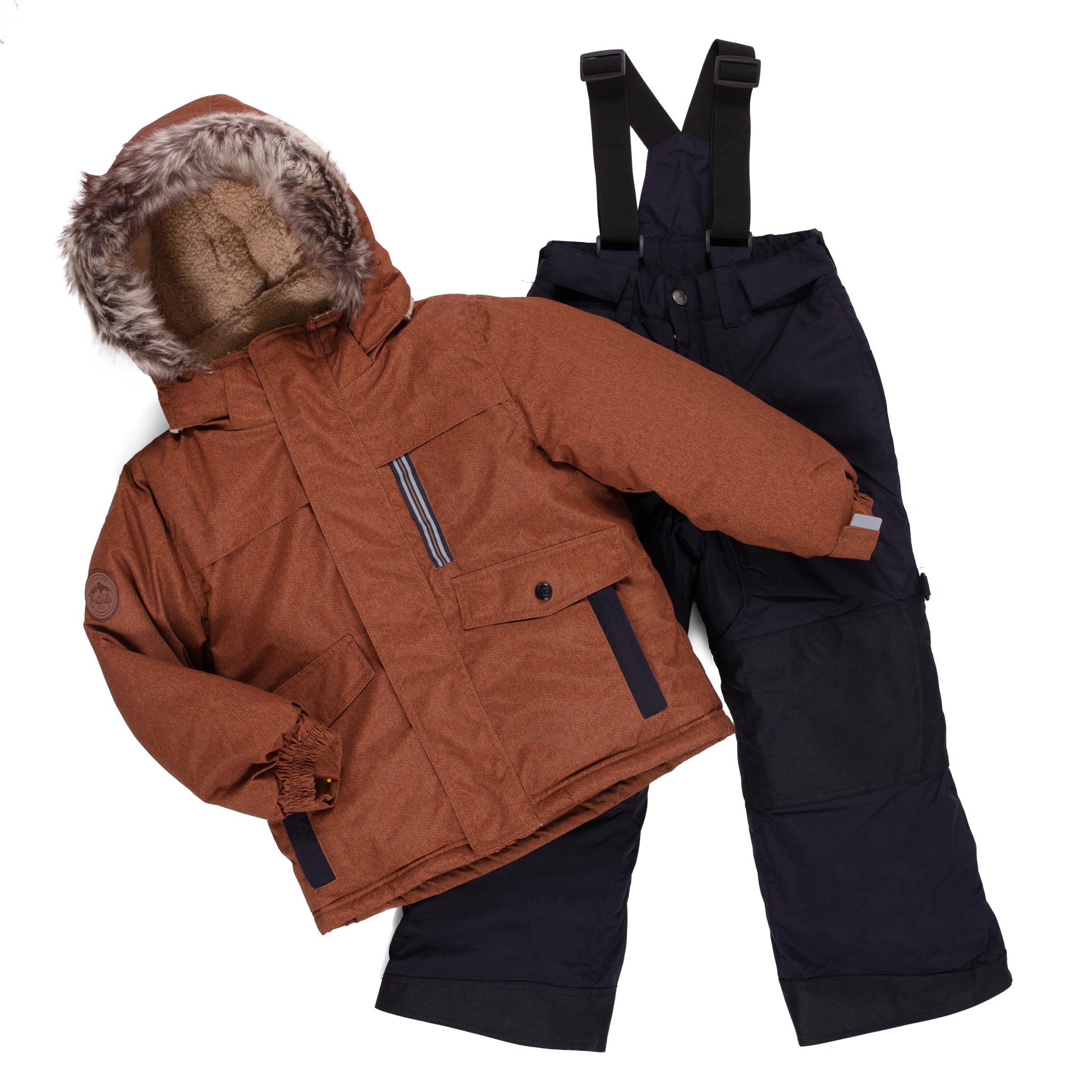 Детский зимний комплект для мальчика Peluche&Tartine F20M73EG 114-122 см Медно-коричневый (F20M73EG-Copperrust-6)