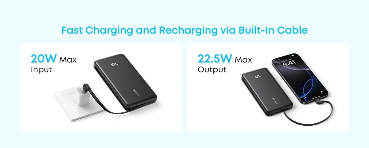 Повербанк Anker Zolo A110D 10000 mAh 22.5 Ват Чорний (30116677) - фото 14 Повербанк Anker Zolo A110D 10000 mAh 22.5 Ват Чорний (30116677) - фото 14