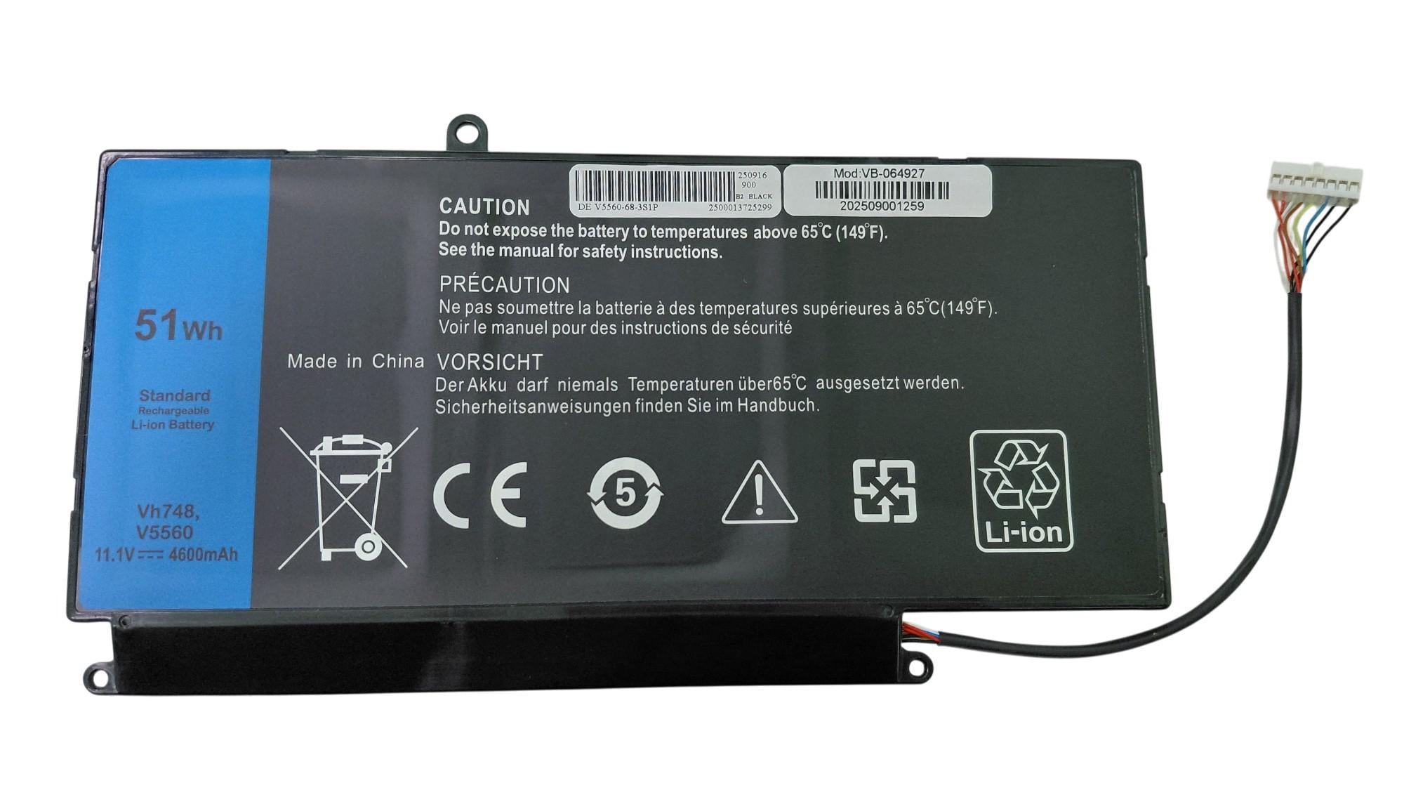 Аккумулятор для ноутбука Dell V5560-3S1P 11,1 V 4600 mAh Аккумулятор для ноутбука Dell V5560-3S1P 11,1 V 4600 mAh