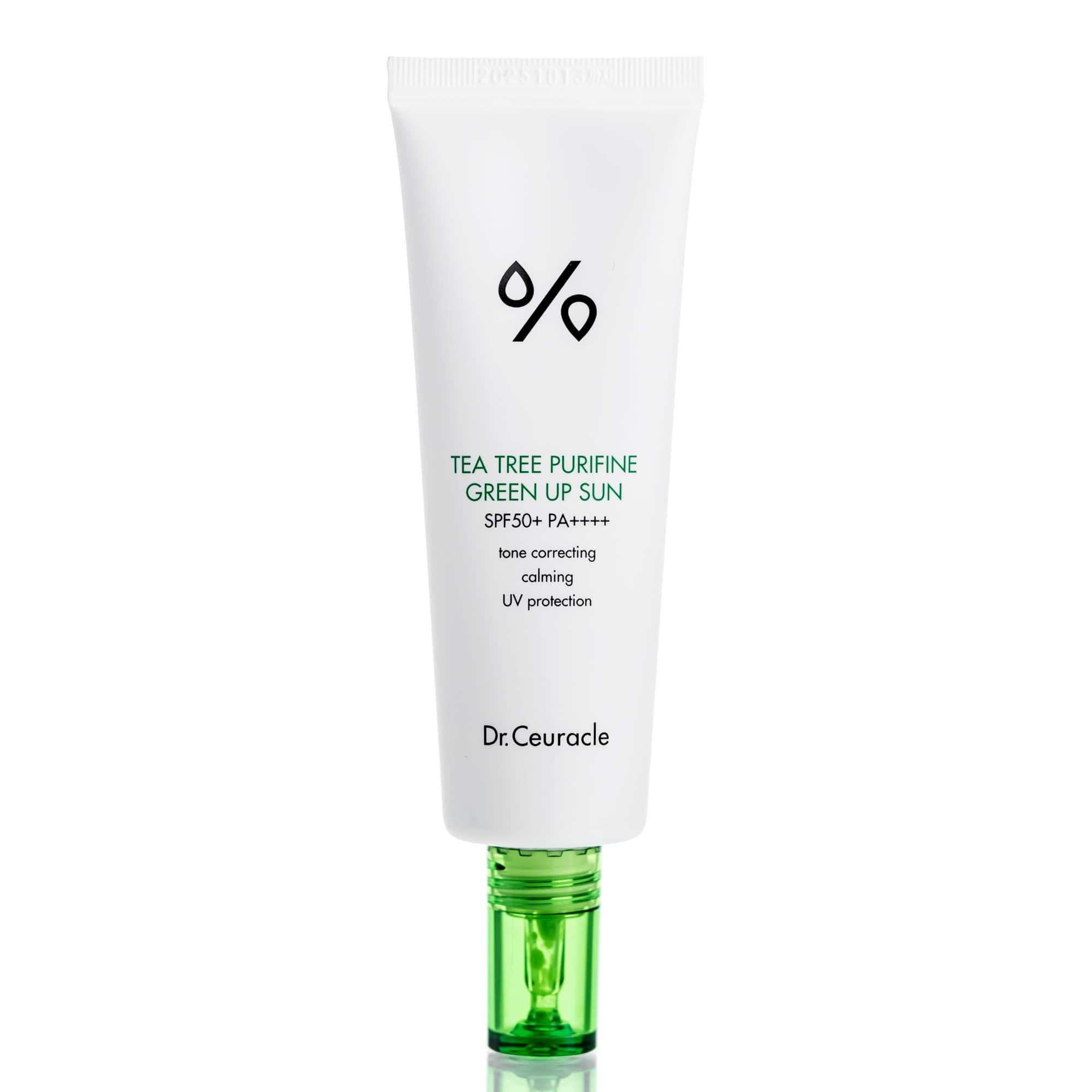 Крем з екстрактом чайного дерева сонцезахисний Dr.Ceuracle Tea Tree Purifine Green Up Sun SPF 50+ PA++++ 50 мл