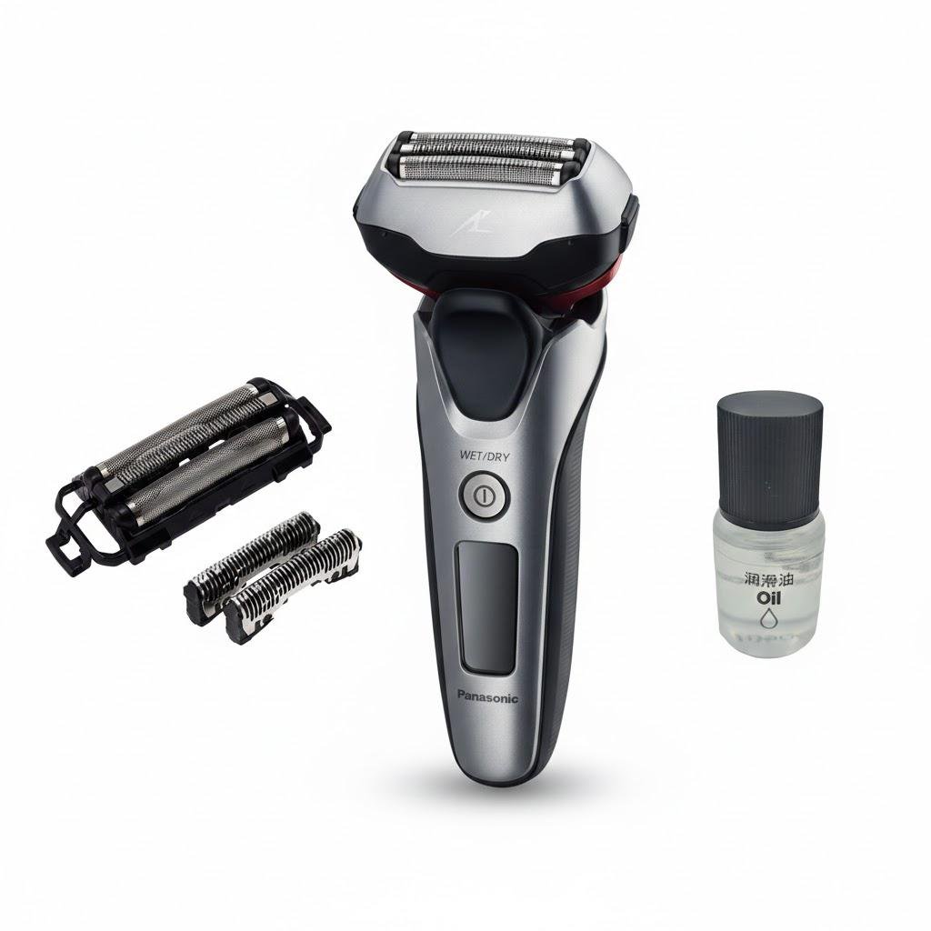 Электробритва Panasonic ES-LT2N-S820-AS3 с дополнительным комплектом из лезвия и сеточки WES-9015Y и маслом WES-8196X-7911 (32410356)