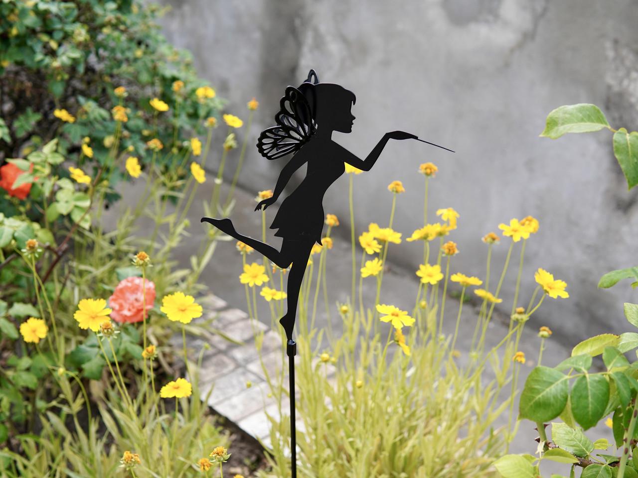 Садовая фигура Фея с палочкой металлическая для сада/газона/клумбы (DCR045) - фото 2