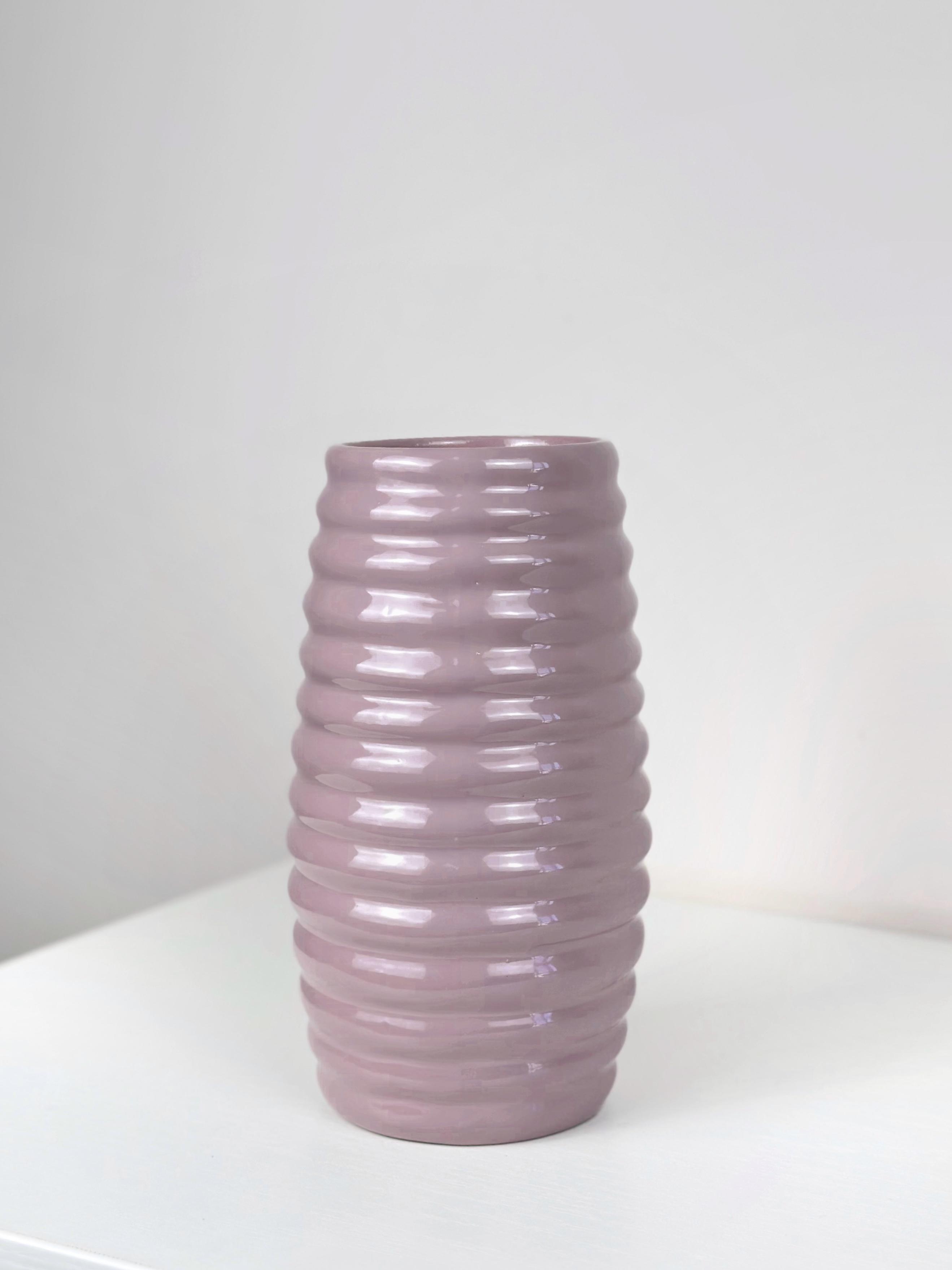 Ваза для квітів та декору глиняна керамічна Вулик 20 см Фіолетовий (4001-7) - фото 4