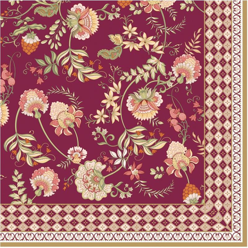 Набор бумажных салфеток Easy Life Magie D'Orient Burgundi 33х33 см 20 шт. (111006510)