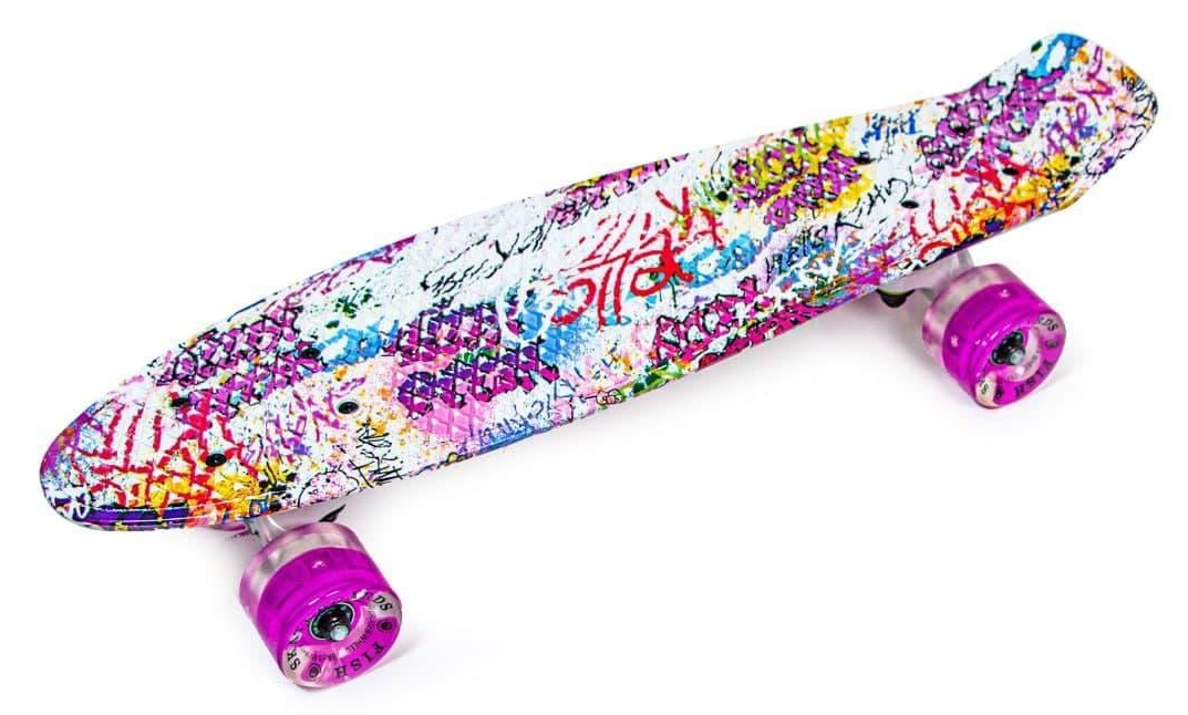 Пенніборд Fish Graffity світлові колеса (2172038266) - фото 1 Пенніборд Fish Graffity світлові колеса (2172038266) - фото 1
