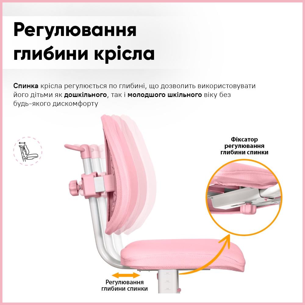 Парта детская школьная Mealux BD-29 Panda XL со стулом Pink (BD-29 PN) - фото 7