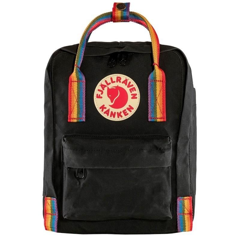 Городской рюкзак Fjallraven Kanken Rainbow Mini Black-Rainbow Pattern (23621.550-907)