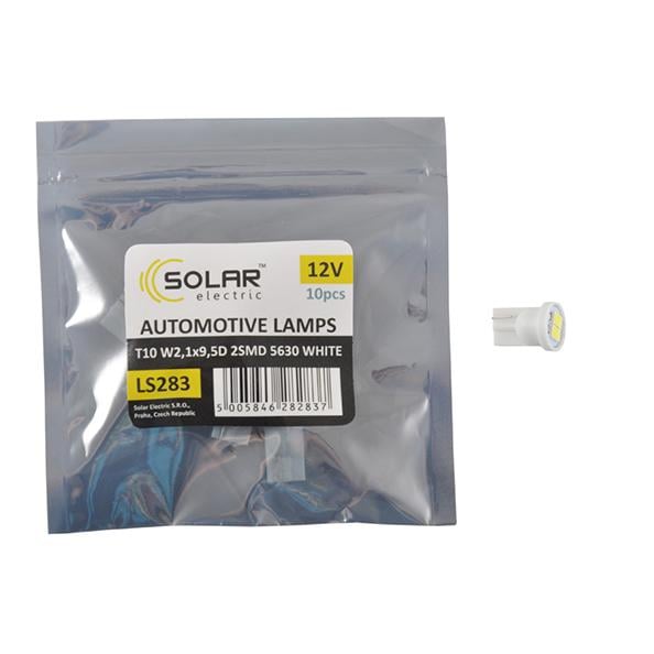 Автолампа LED Solar 12V T10 W2,1x9,5d 2SMD 5630 white 10 шт. (LS283_P)