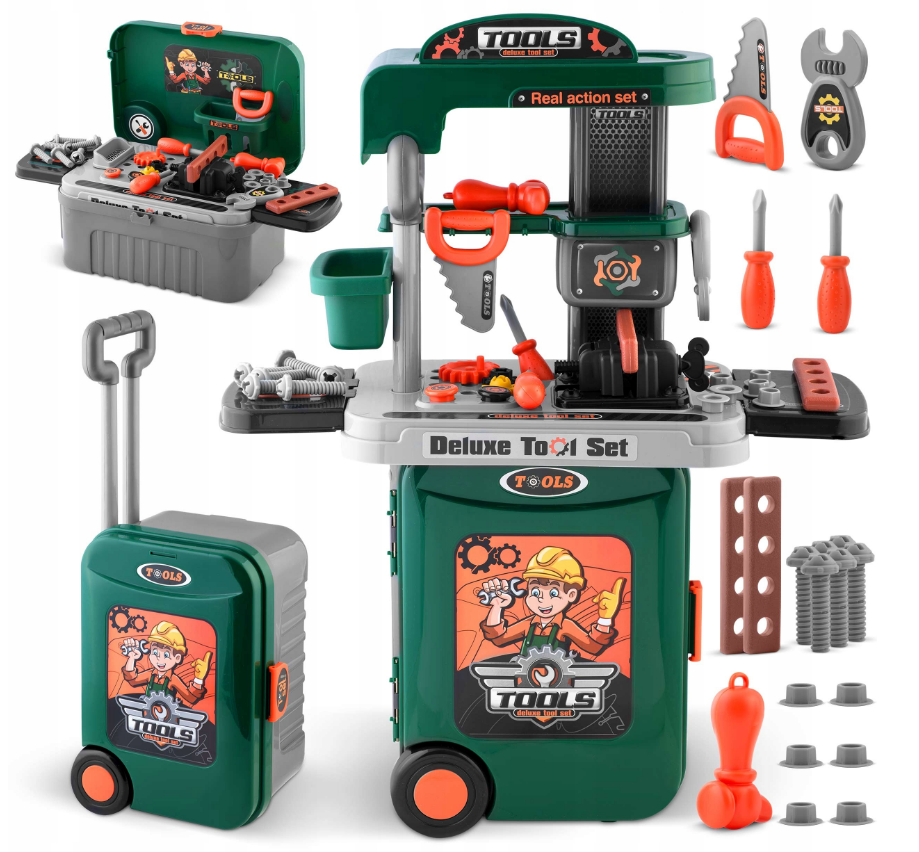 Станок детский игровой Ricokids 66x50x21 см с набором инструментов для детей от 3-х лет (772300)