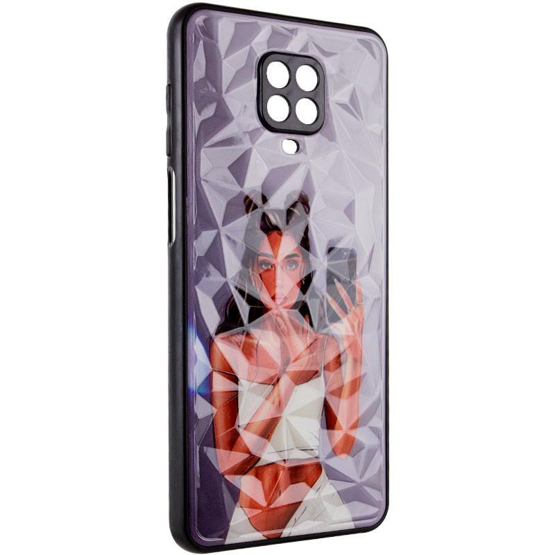 Противоударный TPU+PC чехол Prisma Ladies для Xiaomi Redmi Note 9s / Note 9 Pro / Note 9 Pro Max Black in White