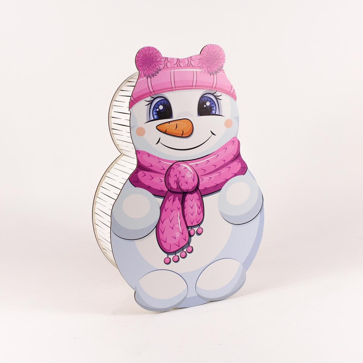 Коробочка "Сніговик" Рожевий (4375)