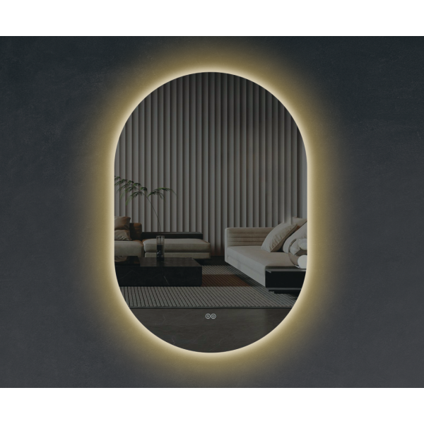 Дзеркало овальне для ванної кімнати Insana 347 з LED-підсвічуванням 60х80 см (А0054901)