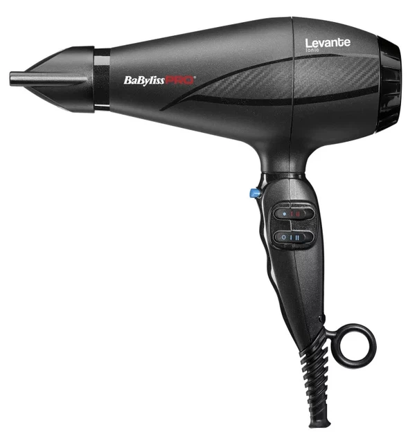 Фен для волосся BaByliss PRO BAB6950IE Levante з іонізатором Чорний (GR-05683)