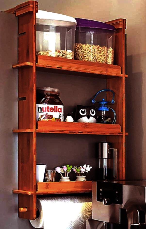 Полка на холодильник из дерева Берджет Шафран (ПХО-001306)