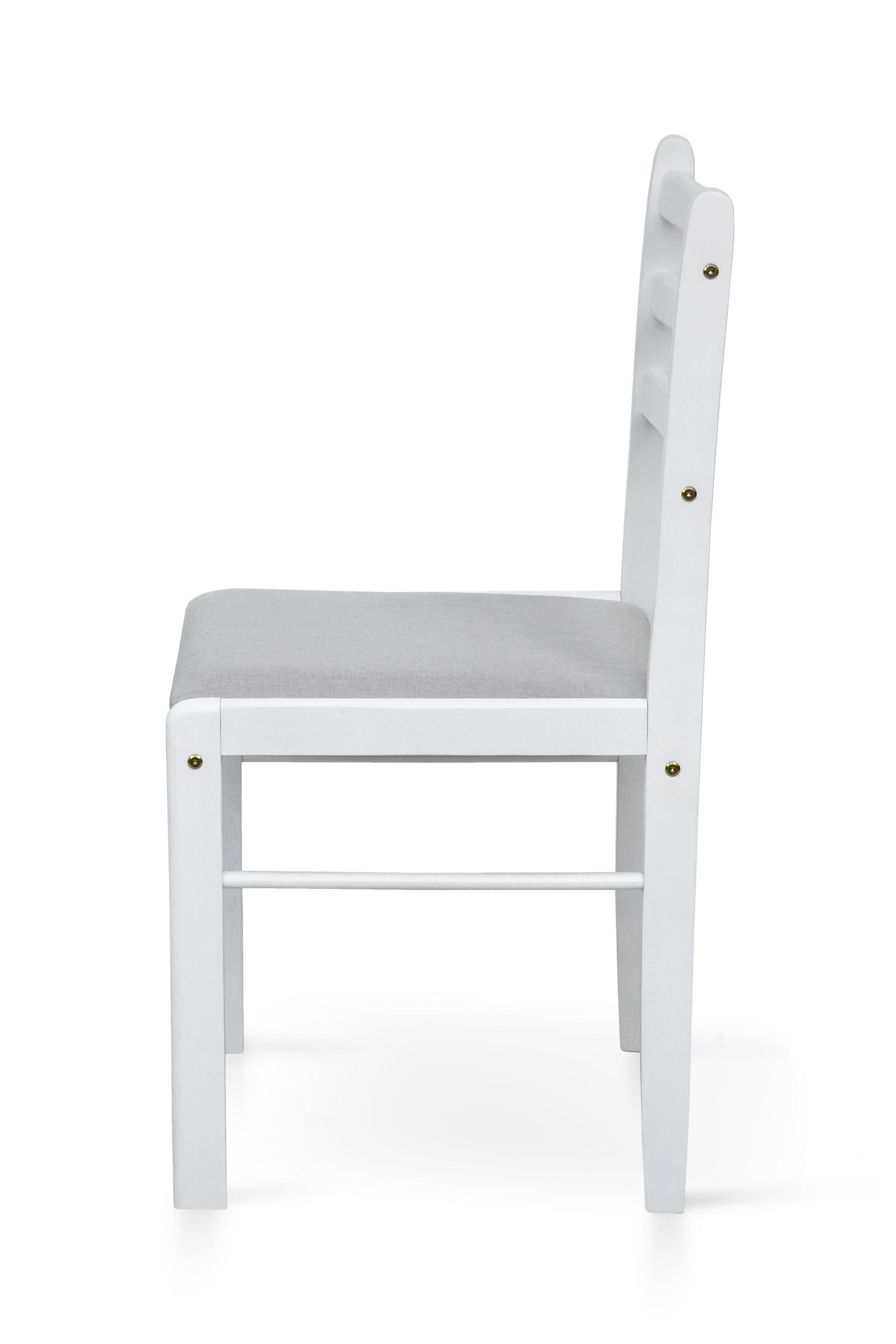 Комплект обеденный Микс Мебель Джерси стол/4 стулья из МДФ/дерево/ткань Белый/Белый/Серый (А0056110) - фото 8