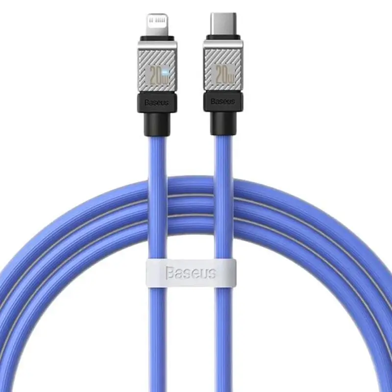 Кабель BASEUS CoolPlay Series Fast Charging Cable Type-C to Lightning CAKW000003 20W 1 м Blue - фото 1