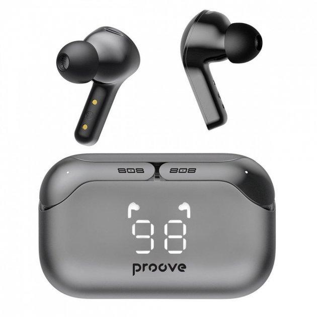 Наушники беспроводные Proove 808 Power TWS в кейсе Серый (587744)