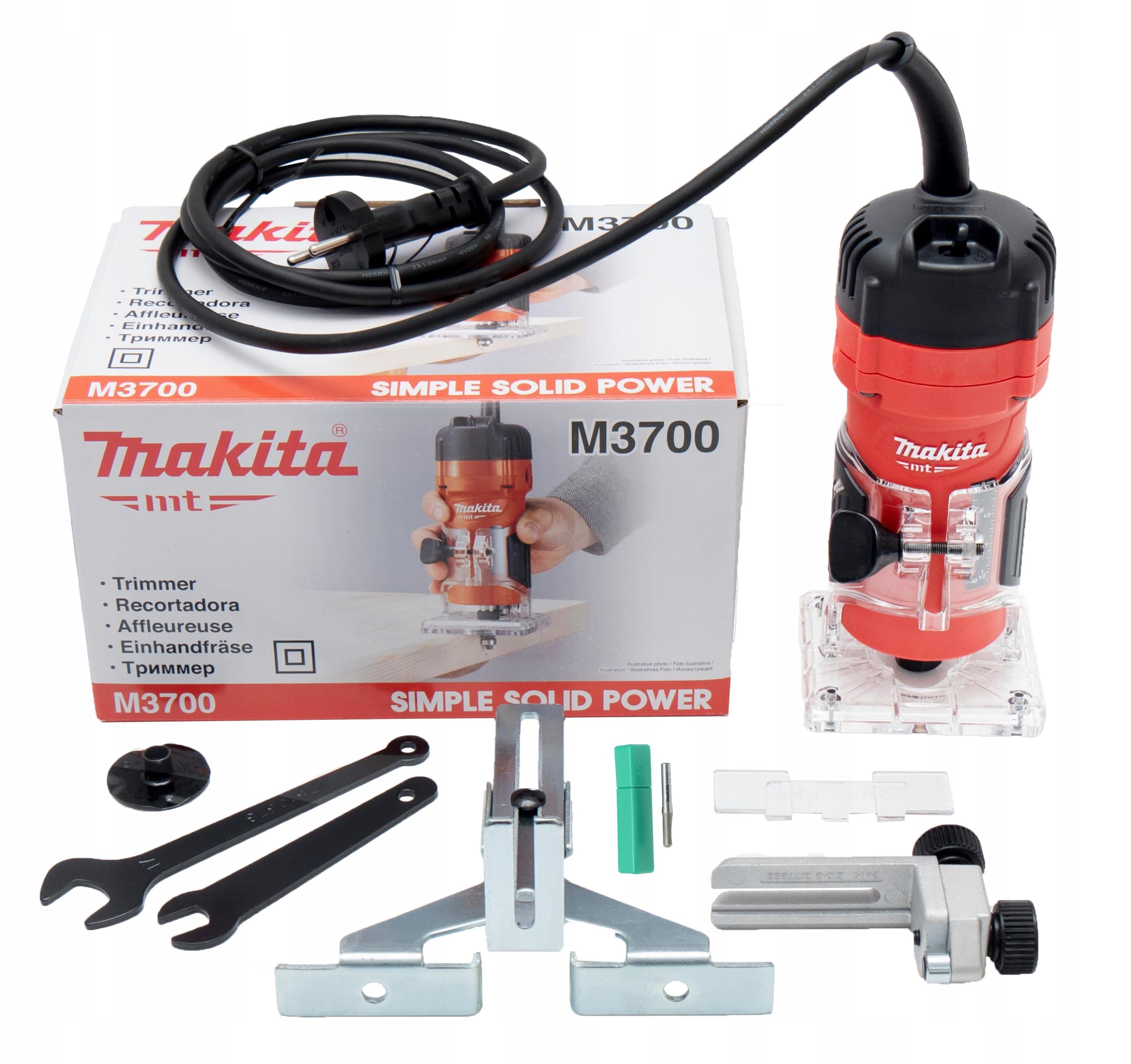 Фрезер кромочный Makita M3700 (530Вт, 6 мм) с точной регулировкой глубины фрезерования (4598)