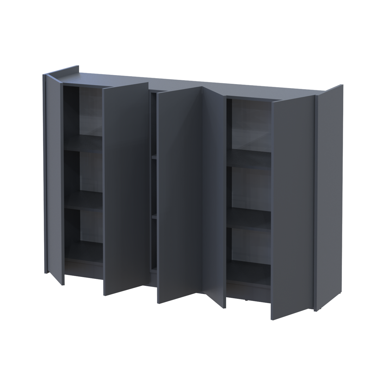 Тумба для обуви Doros Кассель 5 ДСП 159х40х110 см Графитовый (41516219) - фото 2