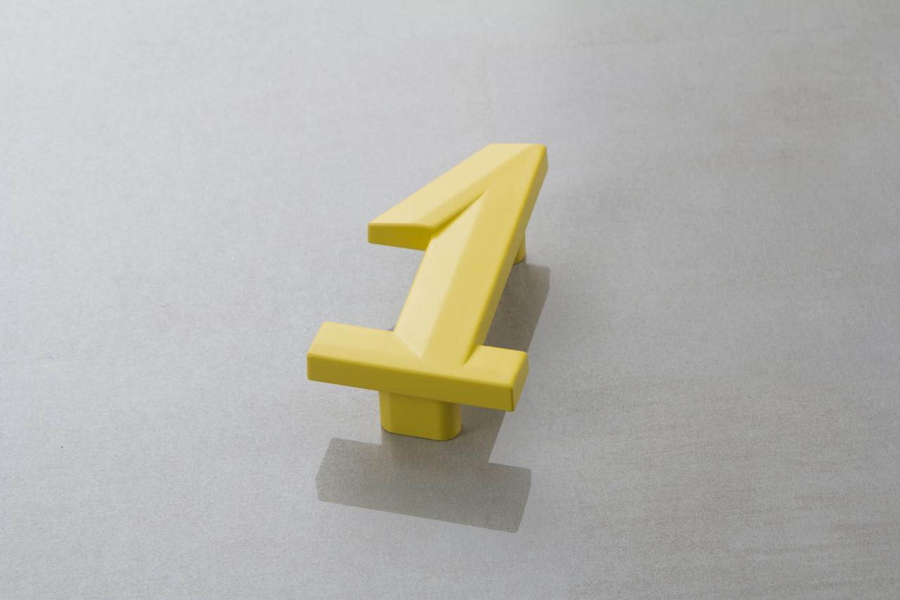 Мебельная ручка Poliplast цифра единица РП-1 KS0501Q0 Желтый глянцевый (16372)
