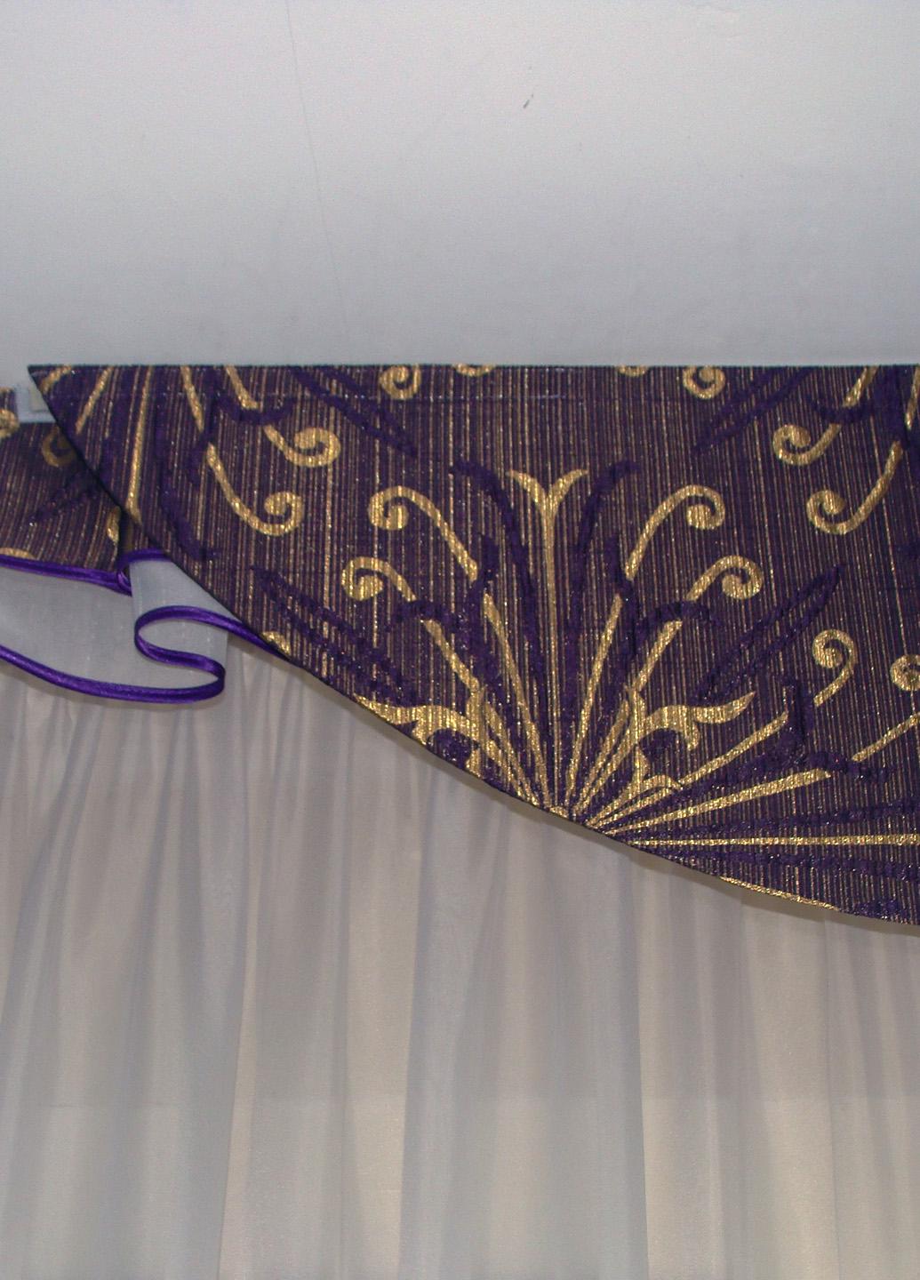 Ламбрекен жесткий Firanka Люкс 2 м Сине-золотой (4_2ж) - фото 2 Ламбрекен жесткий Firanka Люкс 2 м Сине-золотой (4_2ж) - фото 2