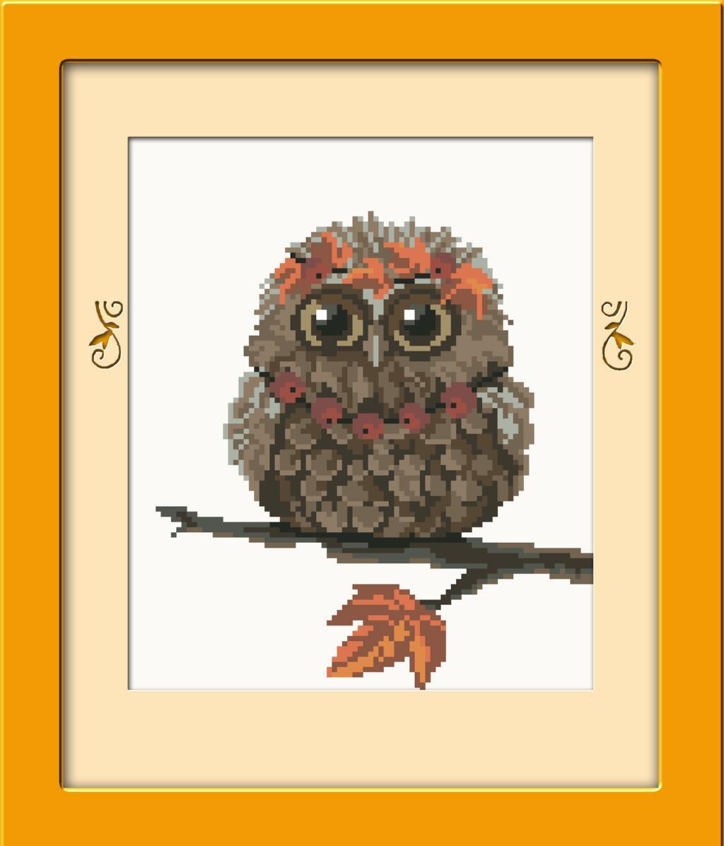 Алмазна мозаїка Dream Art Совеня Осінь 22x25 см (DA.30035)