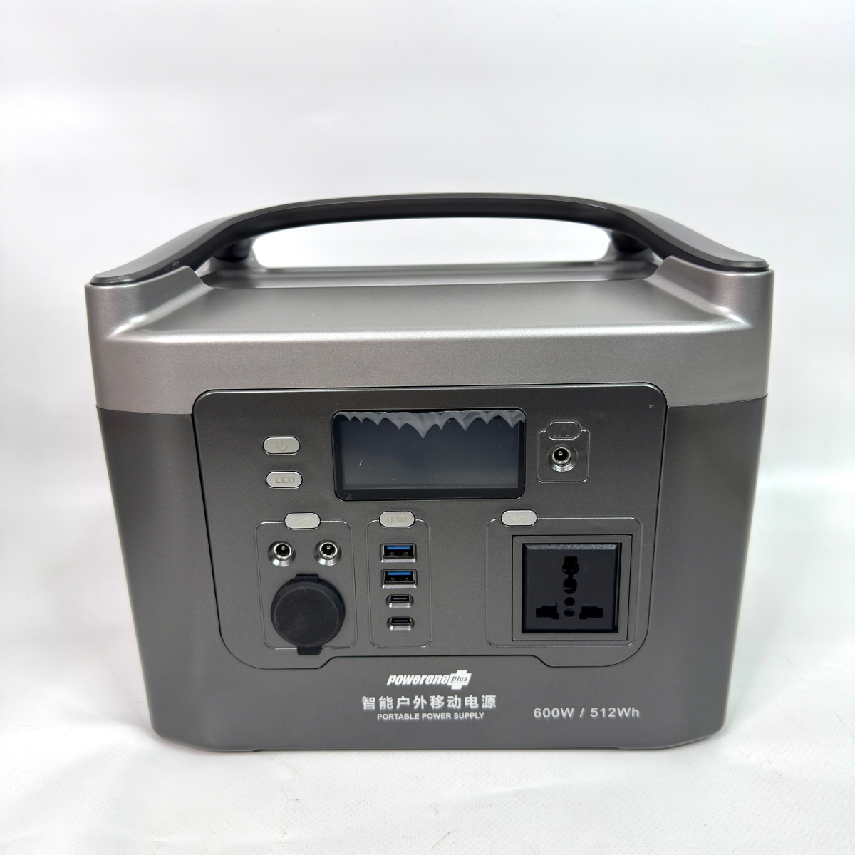 Зарядная станция 600W 512Wh с розеткой и фонарем с поддержкой зарядки от солнечной панели (PMR-600W)