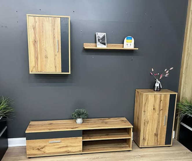 Комплект Favorit 1402х375х352 мм Дуб Аппалачи/Антрацит Комплект Favorit 1402х375х352 мм Дуб Аппалачи/Антрацит