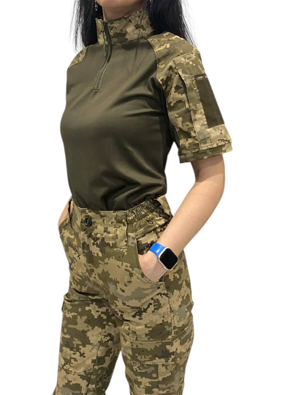 Сорочка військова убакс жіноча з коротким рукавом XXS Піксель (34140977)