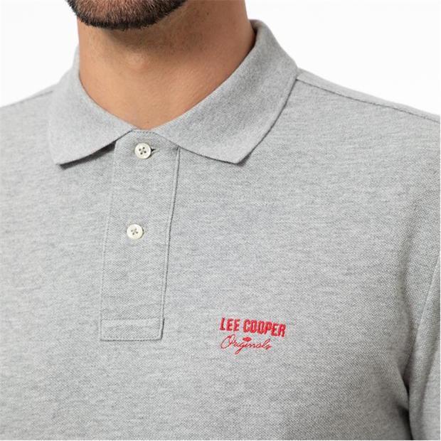 Поло чоловіче Lee Cooper з довгим рукавом XL Сірий (LS0002M045) - фото 3 Поло чоловіче Lee Cooper з довгим рукавом XL Сірий (LS0002M045) - фото 3