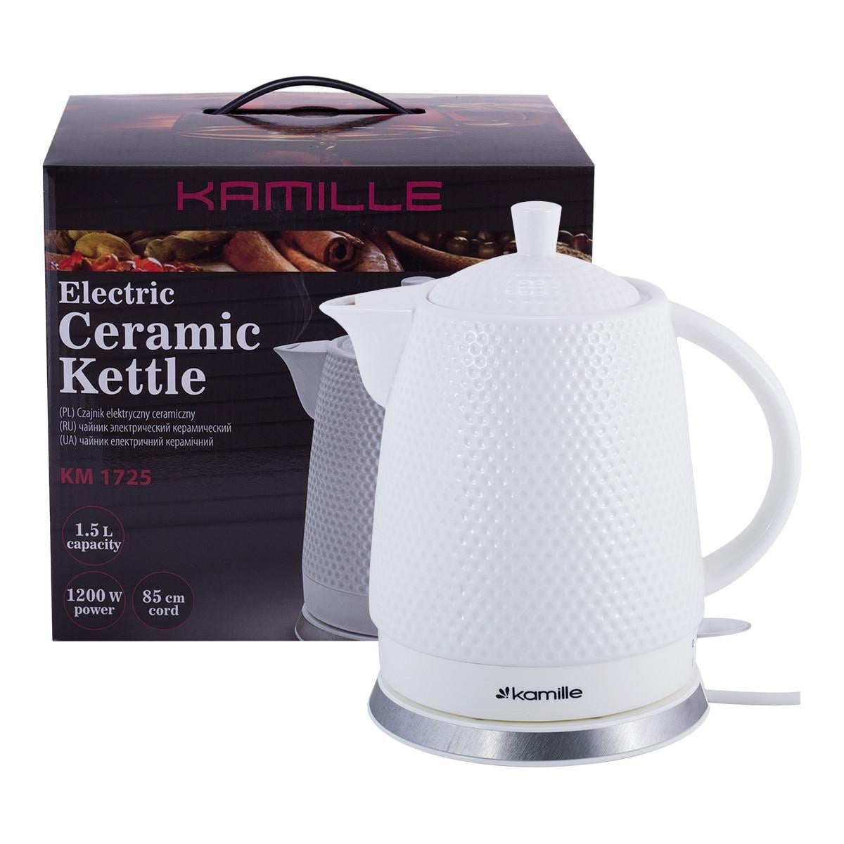 Електрочайник Kamille KM-1725 керамічний 1,5 л (1714623753)