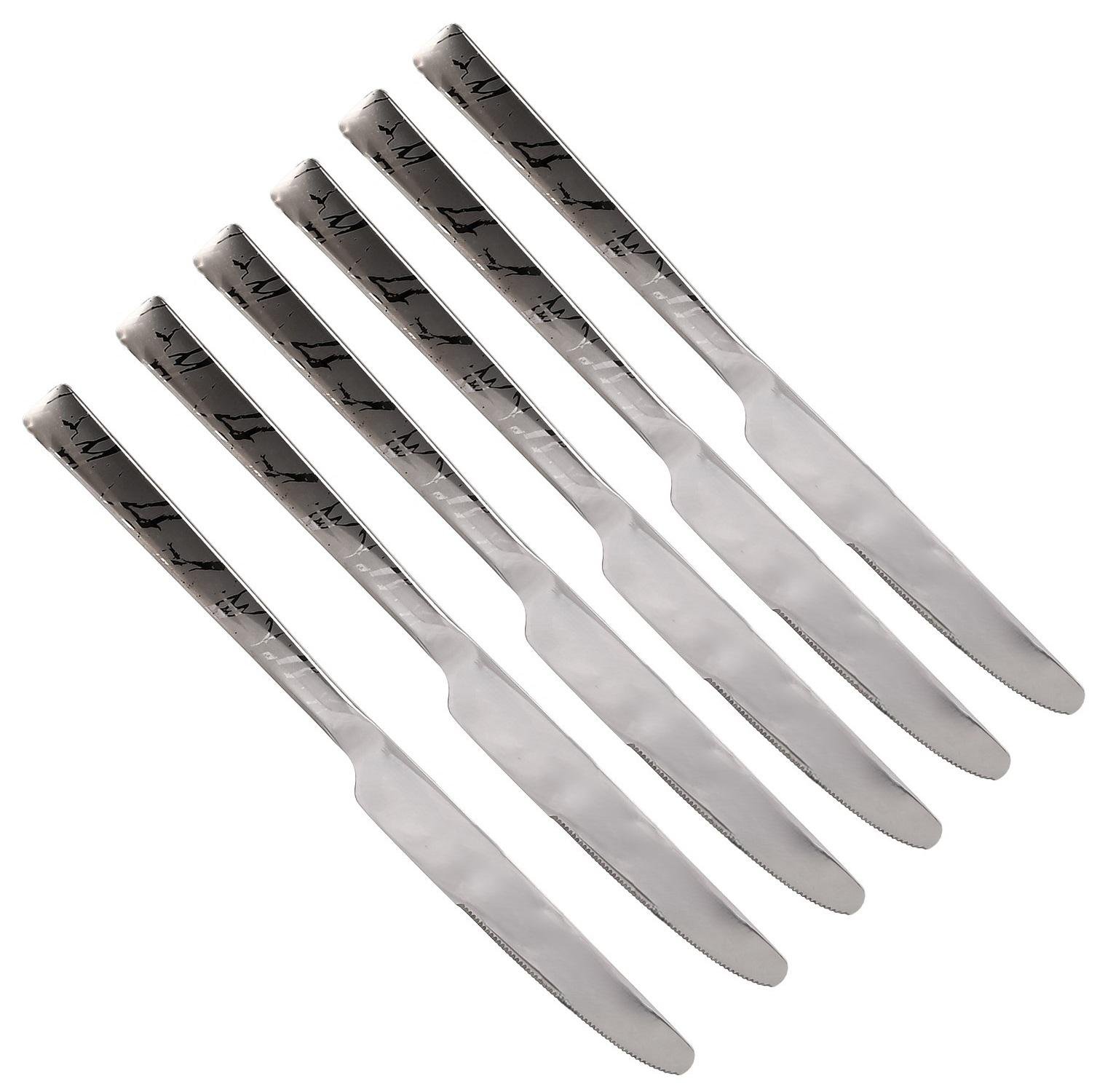 Набір столових ножів Stenson Veins із нержавіючої сталі 6 шт. (30448)
