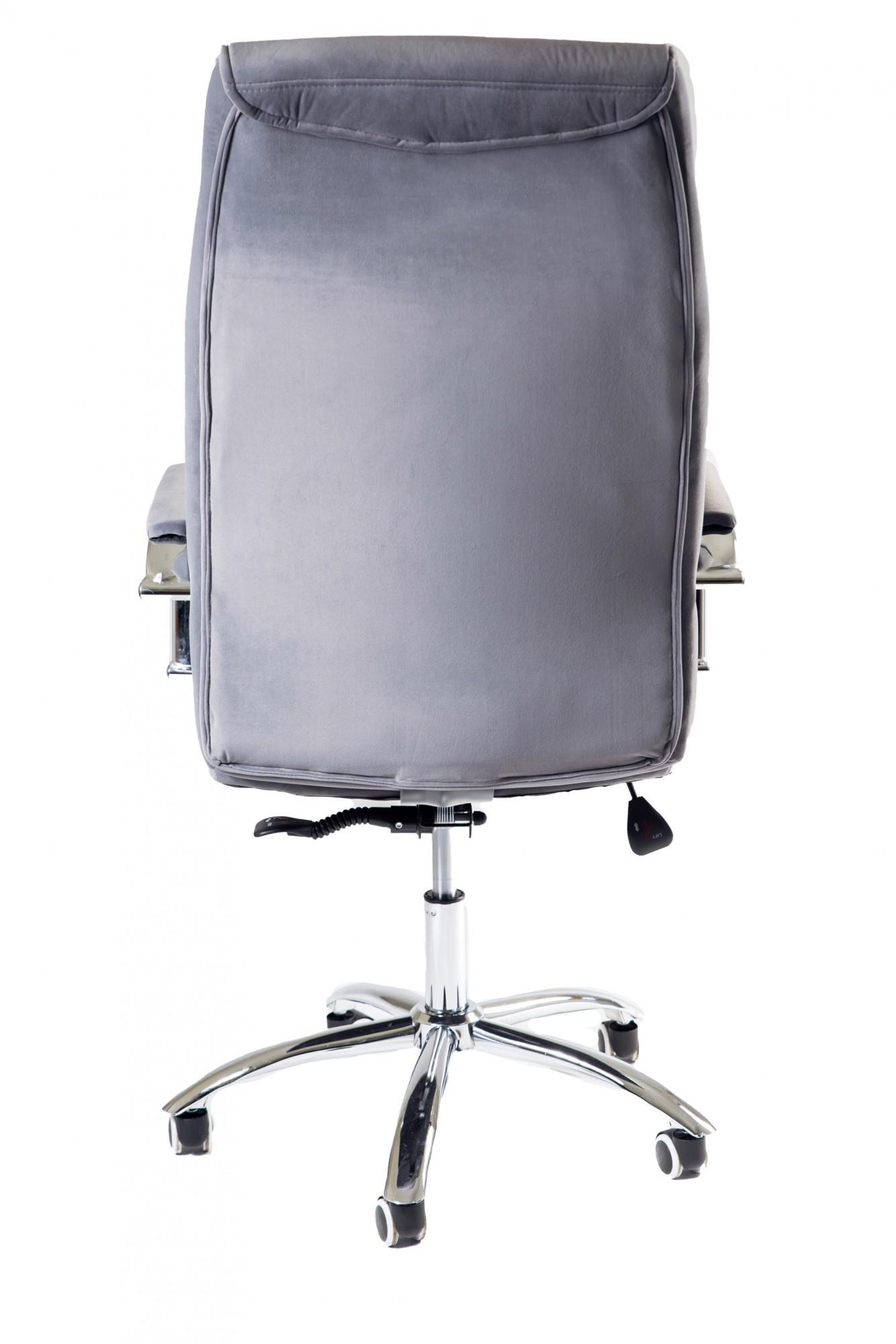 Кресло офисное компьютерное DionysusDesign хром Anyfix экозамша Серый - фото 5 Кресло офисное компьютерное DionysusDesign хром Anyfix экозамша Серый - фото 5