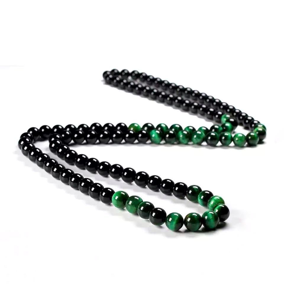 Намисто з агату та тигрового ока р. 40 (19019)