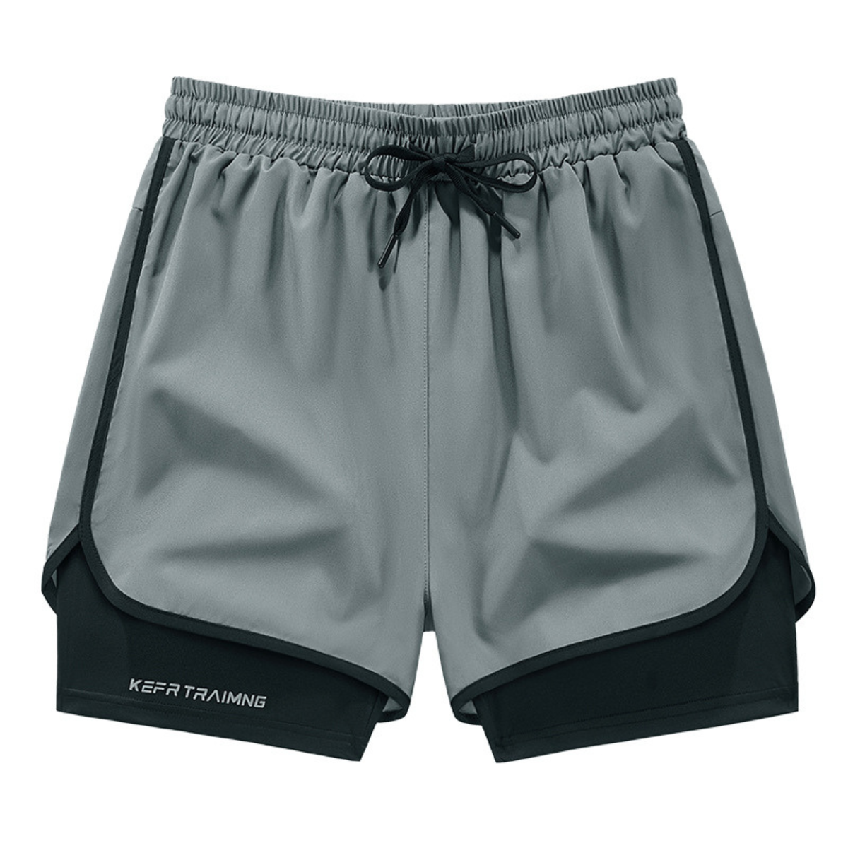 Шорты с тайтсами двойные спортивные OutlendShorts XL-2XL Серый (3048)