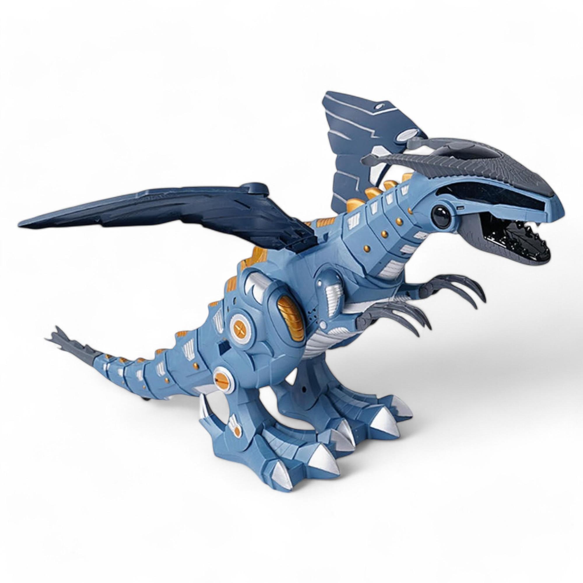Интерактивный динозавр Chuyutoys Dinosaur звуковые/световые эффекты откладывает яйца пускает пар Grey (G_809Grey)