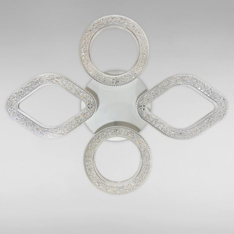 Потолочная люстра LED Light House SC-18248/2+2C 80W 2.4G Ф570х90 Белый 