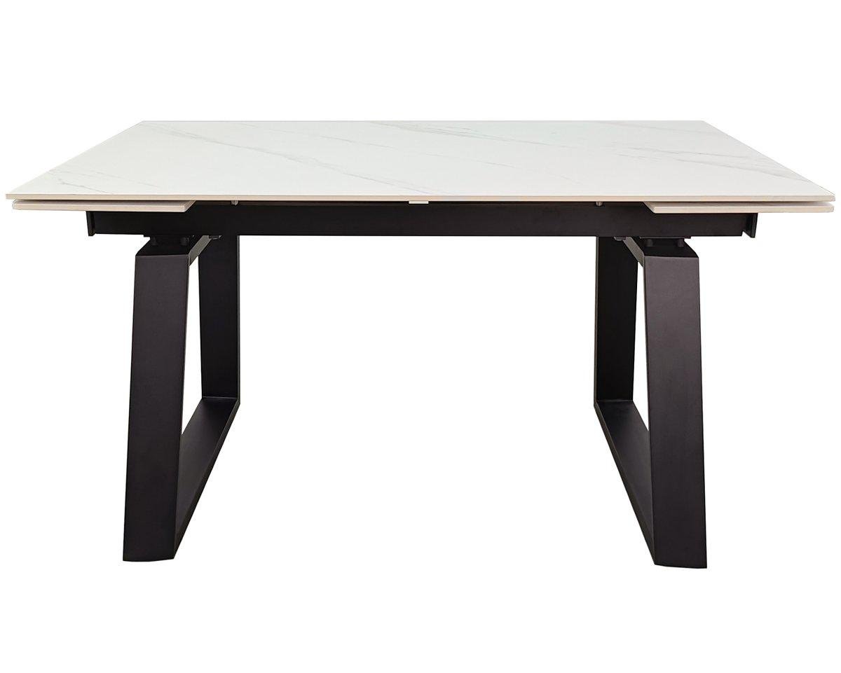 Обеденный стол раскладной Intarsio BERNARD CERAMIC 140-200х90 см Белый матовый/Черный (BERNARD140) Обеденный стол раскладной Intarsio BERNARD CERAMIC 140-200х90 см Белый матовый/Черный (BERNARD140)