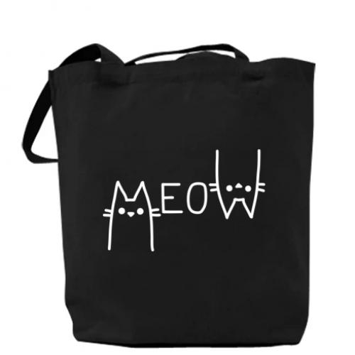 Шоппер Meow Cats 37x41 см Черный (3627455-2-99322)