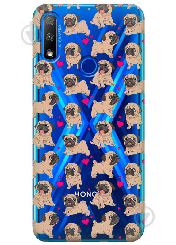 Прозрачный силиконовый чехол iSwag для Huawei Honor 9X с рисунком - Влюбленные мопсы (KS2728) Прозрачный силиконовый чехол iSwag для Huawei Honor 9X с рисунком - Влюбленные мопсы (KS2728)